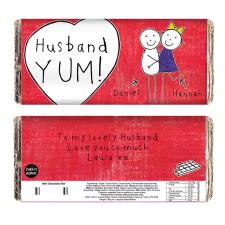 Personalised Purple Ronnie Couple 100g Chocolate Bar